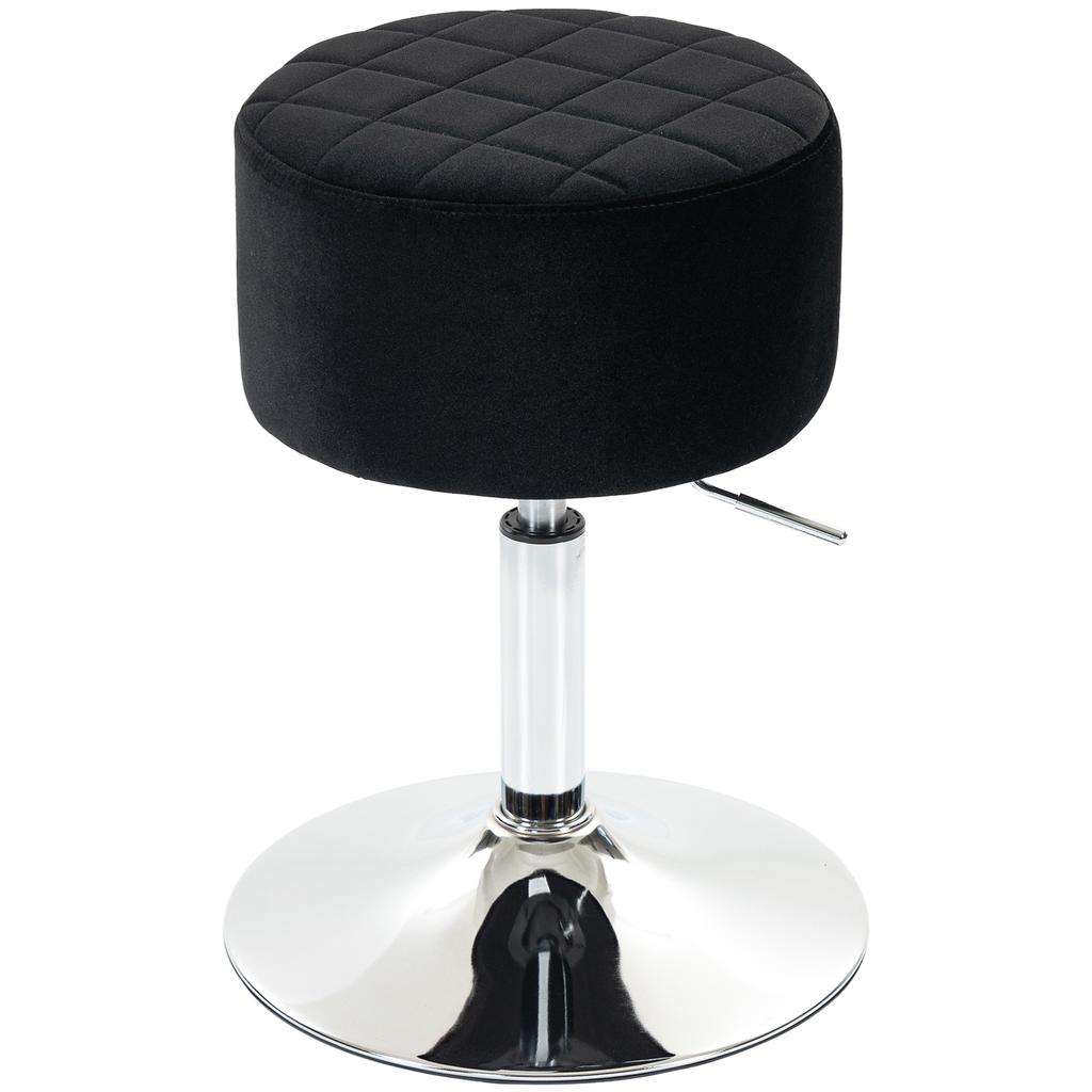 Bar Stool Adjustable Swivel Chair PU Leather Seat 1 Piece, Black