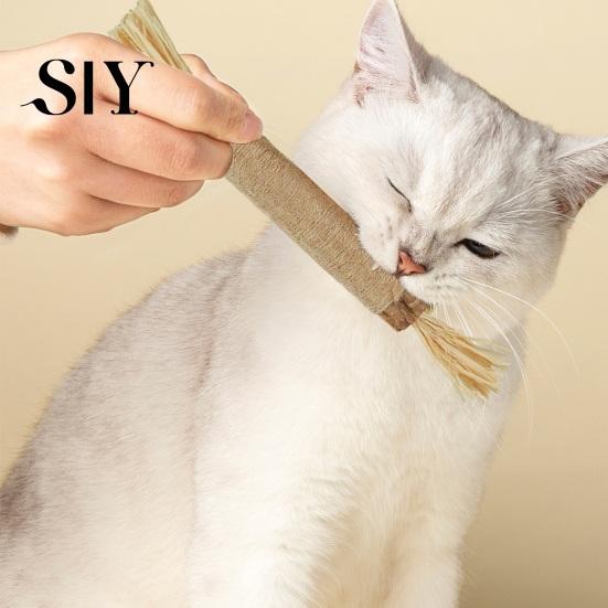 Chewable Cat Dental Stick Chew Toy Natural Vine Sticks Health Molar Catnip Treat Toys Teeth Cleaning for Indoor Kittens Interactive Playtime