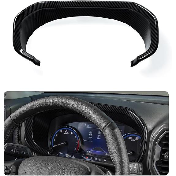 Car Carbon Fiber Center Console AC Switch Panel Sticker Decal Trim Cover Interior Decoration For Ford Bronco Sport    2024 2025 Accessories