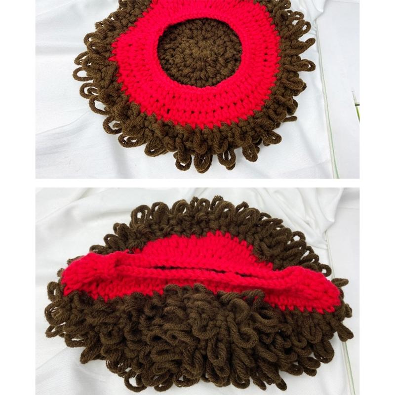 Childrens Curly Hair Hat Stretchy Cotton Mix Unisex Winter Hat For Halloween And Outdoor Play