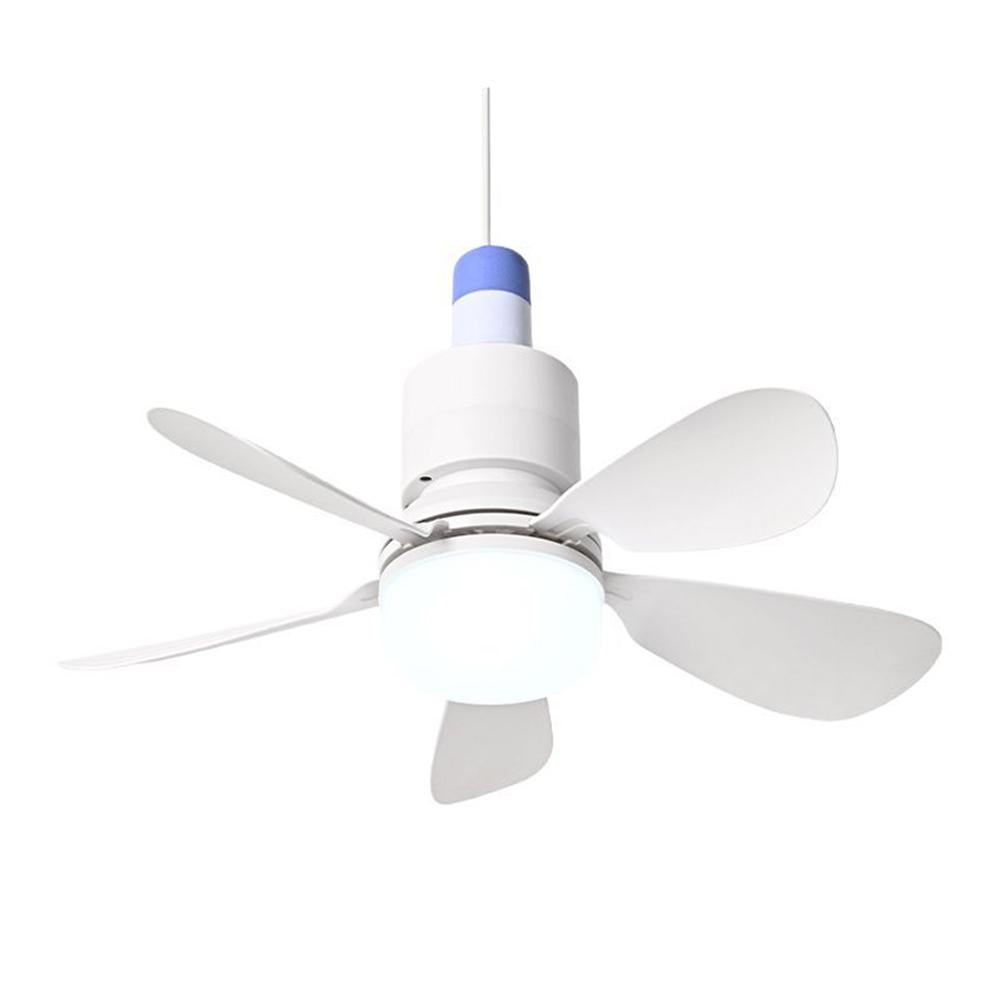 2 In 1 Hanging Fan with LED Light 3 Gears Universal Dimming Fan Timing Modern Smart Cool Fan for Dining Room Bedroom Living Room