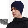 Autumn Winter Thin Knitted Hat High Elastic Big Head Circumference Men's Cold-Proof Ear Protection Cap Windproof Cap