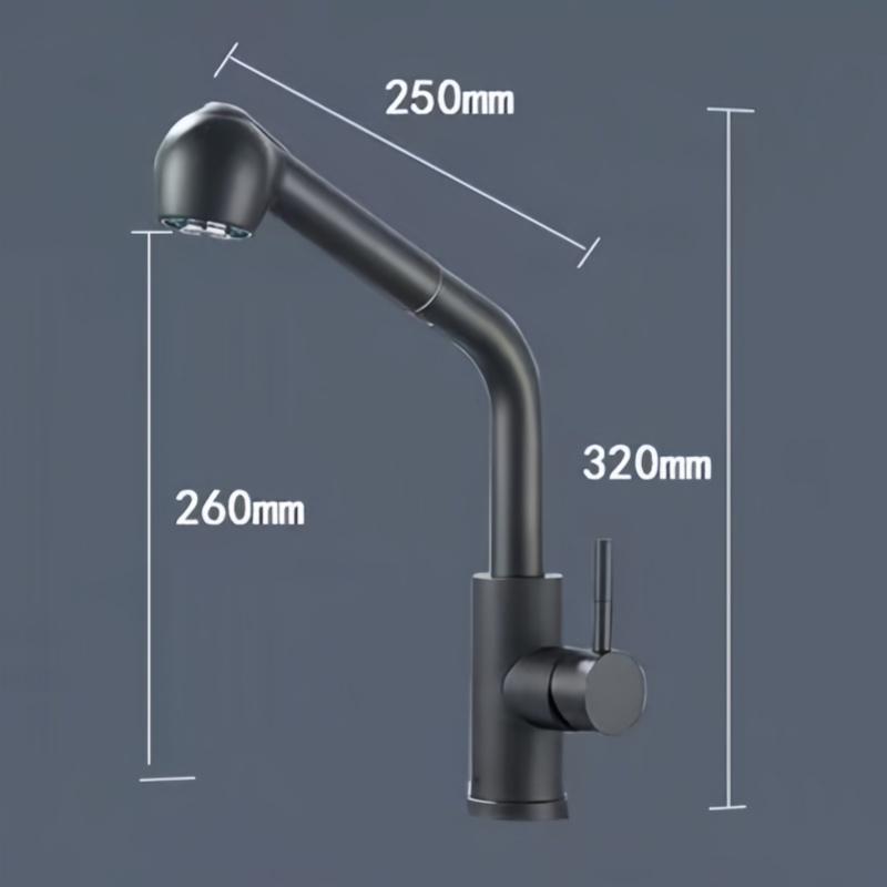Kitchen Hot and Cold Faucet Stainless Steel Pull Out Faucet Dish Sink Tap Universal Faucet Kitchen Accessories Shower