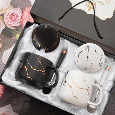 Shangqi Keramikbecher-Set mit Marmormuster