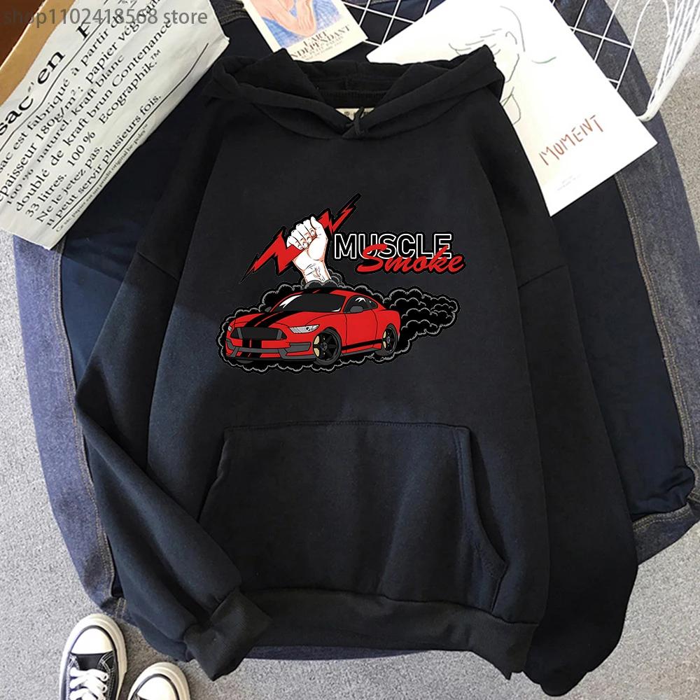Anime Initial D Hoodie Muscle Car Automotive Graphic Sweatshirts Streetwear Women Men Clothing Long Sleeve Clothes