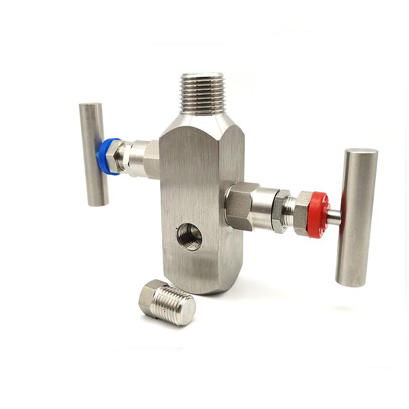 Stainless Steel 304 Needle Valve Two Valve Integrated Valve Group Inside and Outside Thread Instrument Valve 1/2