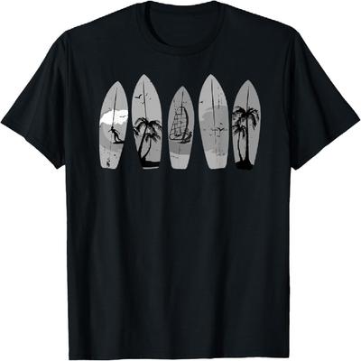 Surfing Surfboard Vintage Classic Retro Surfboarder Surfer T-Shirt(1)
