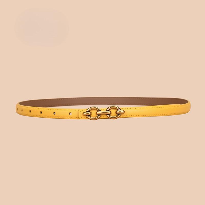 

Новая одежда облегающего кроя для женского ремня, тонкий ремень, платье в корейском стиле, простая гладкая пряжка, золотой студенческий тренд 105cm