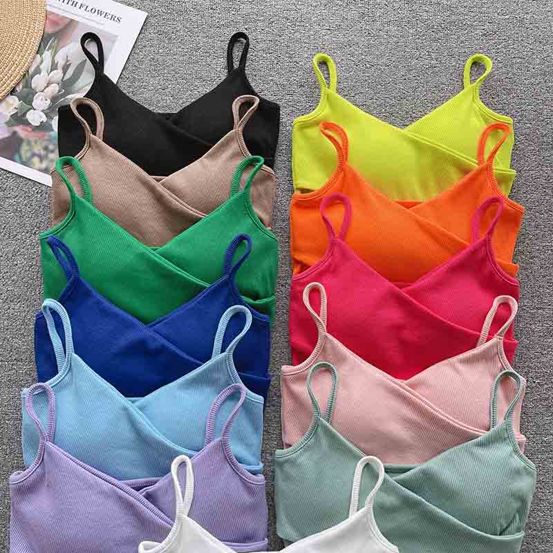 Irregular Casual Sport Camisole Women Strap Design Solid Fashion 2023 Y2K Elegant Ladies Chic Slim Tank Tops