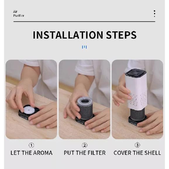 Portable Electric Desktop Air Purifier For Cars Small Households Negative Ion Odor Formaldehyde Mini Usb Hepa Ionic Air Purifier
