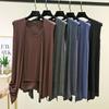 M to 6XL Plu size Women's Faux 2 Piece Tank Top with Cardigan Layered Look Open Front Sleeveless Vest Summer Modal Slim Fit Streetwear Camisole