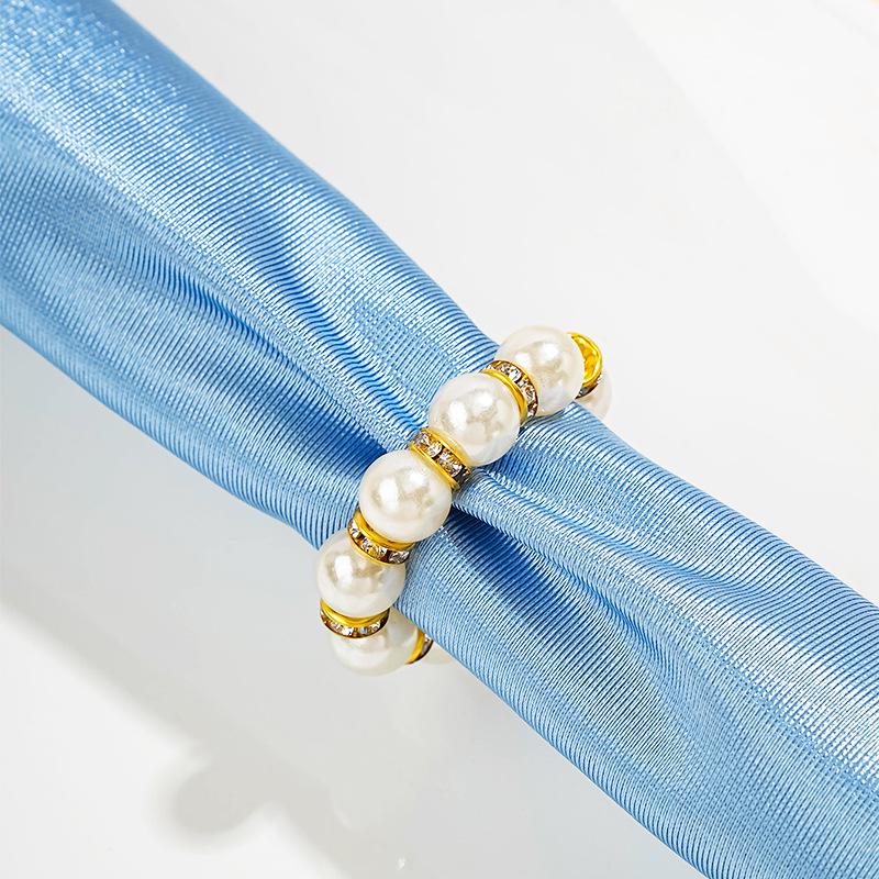 Pearl Rhinestone Napkin Ring for Weddings and Banquets: Elegant Table Decoration