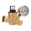 RV Water Pressure Regulator Valve Adjustable Water Pressure Reducer with Gauge for Camper Trailer RV Plumbing System
