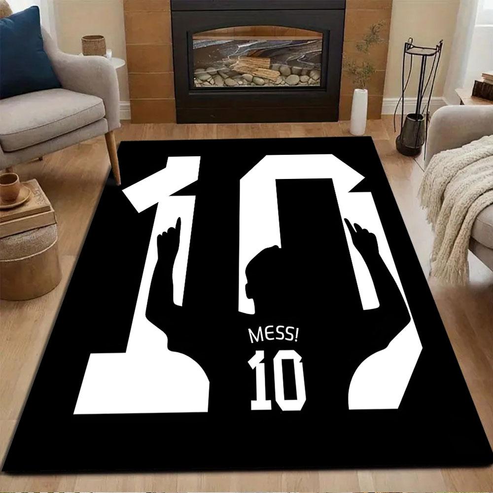 Number 10 Silhouette Celebration Patterned carpet, non slip mat suitable for living room and bedroom sofas