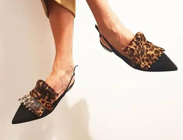 Fashion Large Size Pointed Toe Shoes Women's Casual Low Heel Sneakers Tassel Flat Dress Shoes New Style Lace-up Sandals