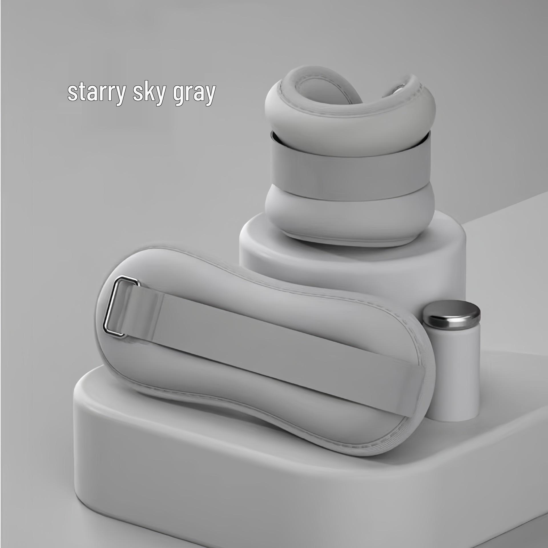 

Регулируемые утяжелители для лодыжек для мужчин и женщин – Идеальны для бега, танцев и упражнений для ног/запястий. 0.3KG Pair Sandbags серый