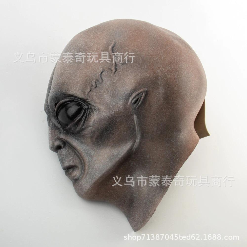 A cross-mirror Halloween new old man mask old lady hood dress up props spot old man