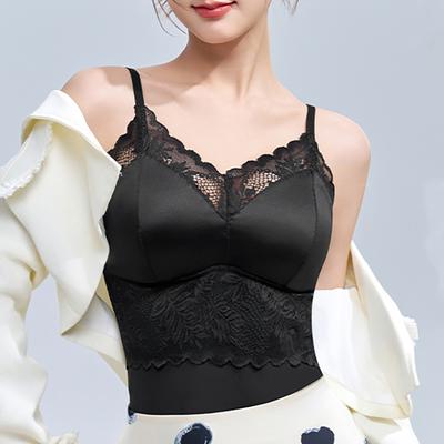 Sexy Lace Strap Bralette Slimming One-Piece Backless Women's Base Layer Tank Top Vest Versatile Underwear
