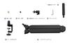 FIFINE Boom Arm Microphone Stand, Desktop Microphone Stand with Extension Pole, Telescoping and Folding, 360° Rotation, Adjustable Angle, 14" To 38"