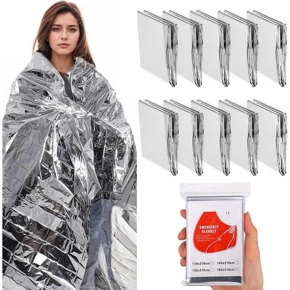 Emergency Foil Blankets160x 210cm Survival Thermal Mylar Blankets for Outdoors,Camping,Survival,Body Warmer