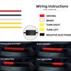 1PCS Carbon Fiber 110CM 120CM LED Strip Light Turn Signal Brake Rear Tail Lights Driving DRL Tail Lamp Universal 12V