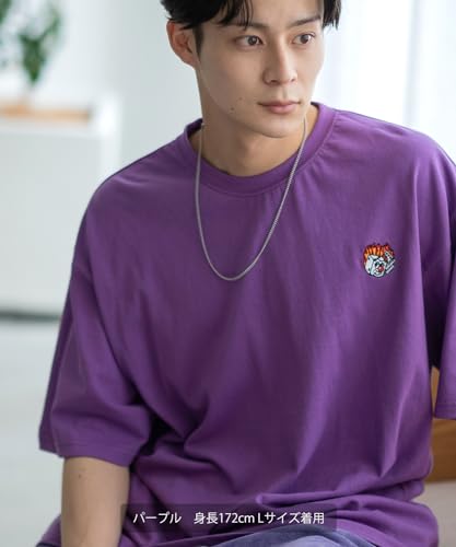 IMPROMES Casual SIDEWAYSTANCE Embroidered Fire Dice Short Sleeve T-Shirt, Men's, Black