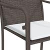 Vidaxl 5-Cz. Gartenmöbel-Set mit Kissen, Polyrattan und Stahl