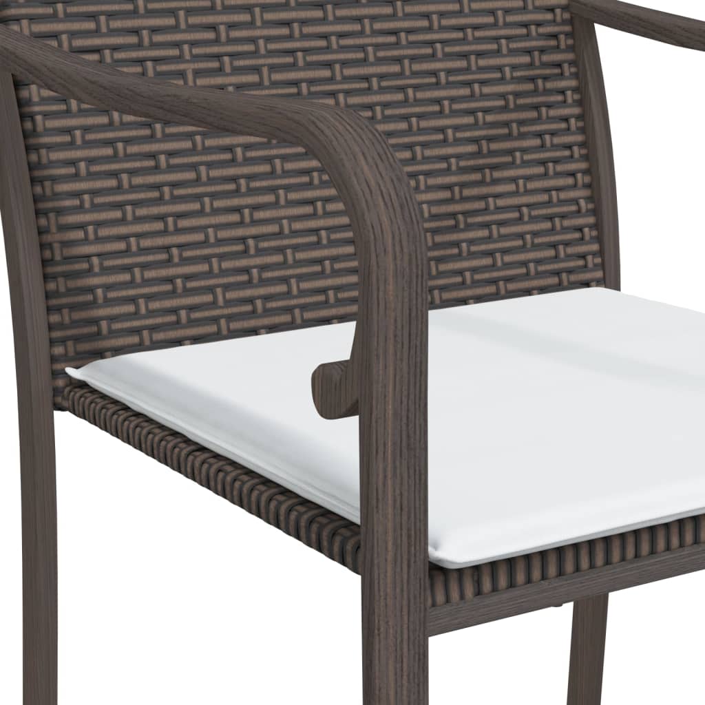 Vidaxl 5-Cz. Gartenmöbel-Set mit Kissen, Polyrattan und Stahl