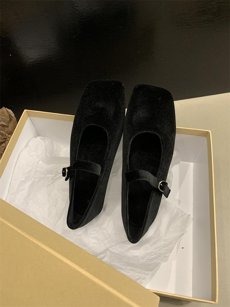 Fashion Flat Shoes for Women's Spring Autumn 2025 Suede Mary Jane Women's Shoes New Retro Solid Color Plus Size 42 43 44 loafers women