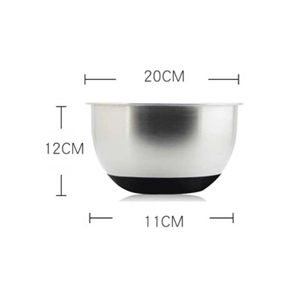 

Extra Deep Stainless Steel Mixing Bowl Ergonomic Rounded Lip Stable Flat Base for Cake Batter Cookie Dough Marinating 20Cm Fruit 20X20CM