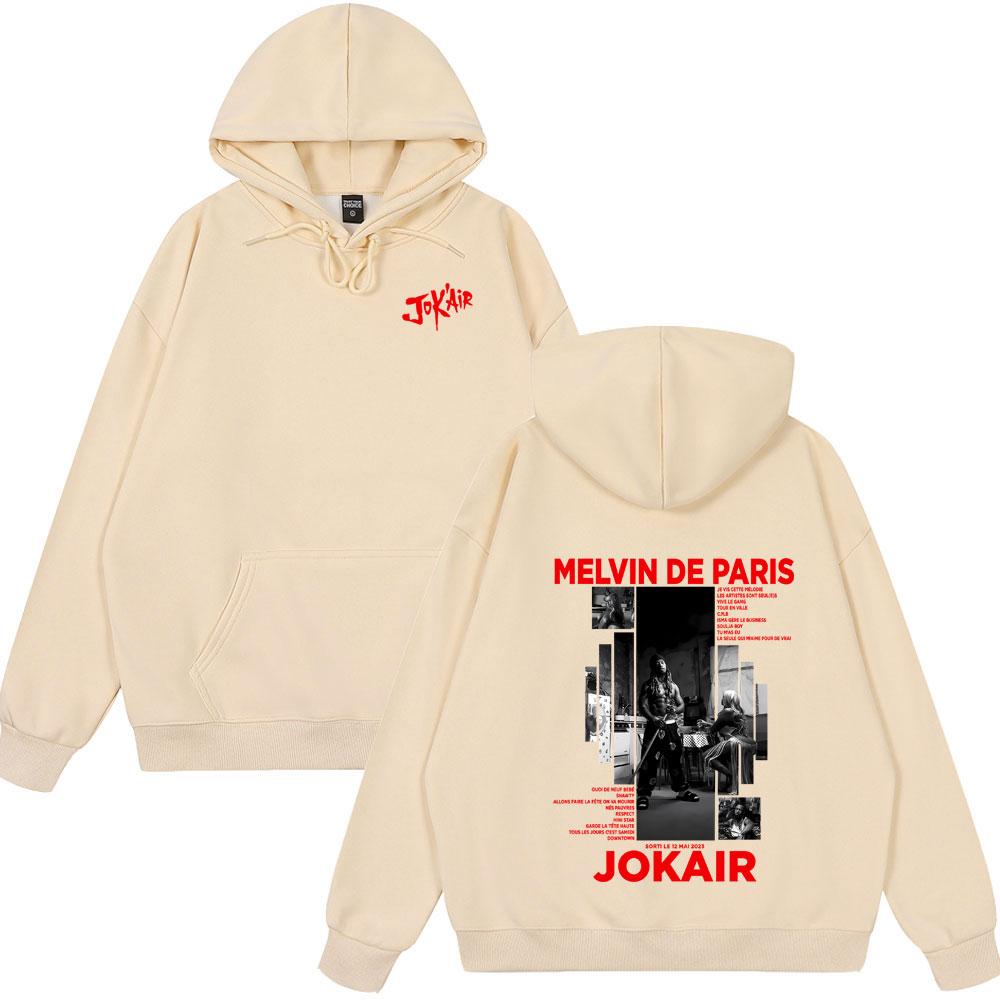 

Rapper Jok air Melvin De Paris Graphic Hoodie Men Women Hip Hop Streetwear Fashion Tops Pop Music Hoodies Casual Vintage Hoodies 3XL