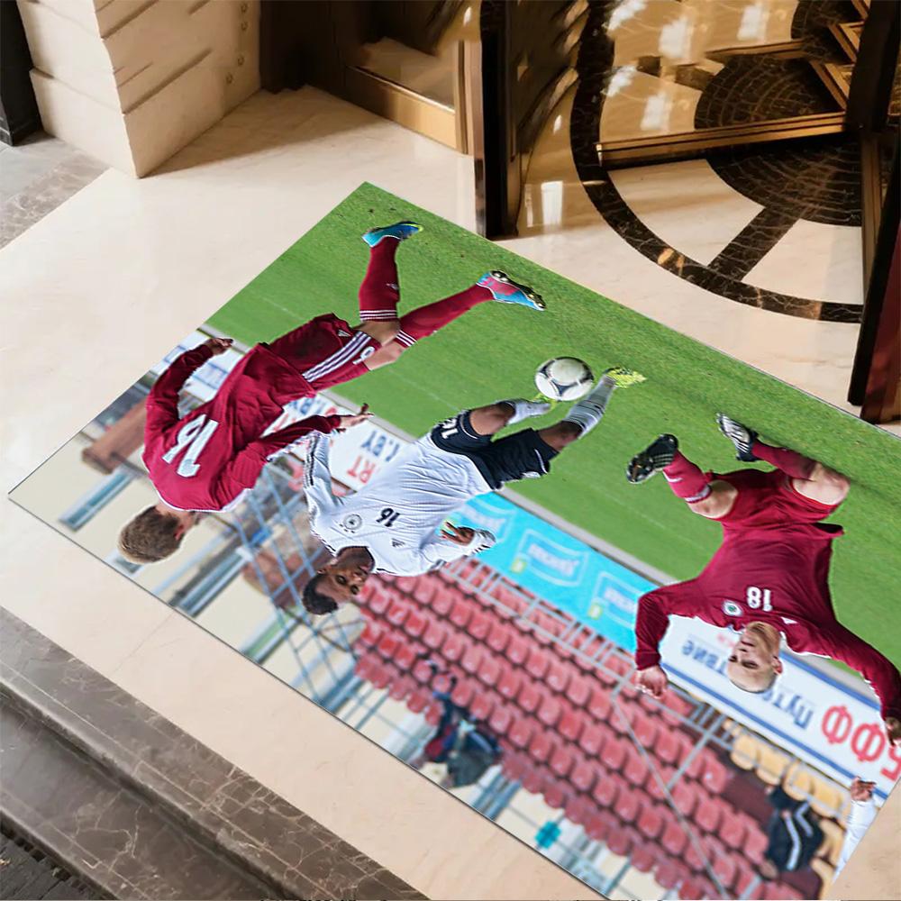 Germany Soccer Celebration Floor Rug Office Rug Design for Kitchen Foyer Entryway Playrooms Anti-slip Rug Decorate Offices