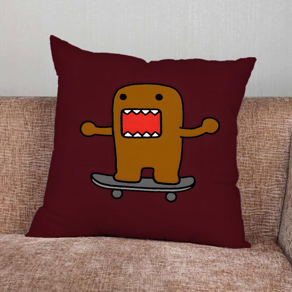 Cartoon Cute Domo-Kun Pillow Case For Home Bedroom Car Office Decoration Living Room Sofa Cushion Cover Suitable