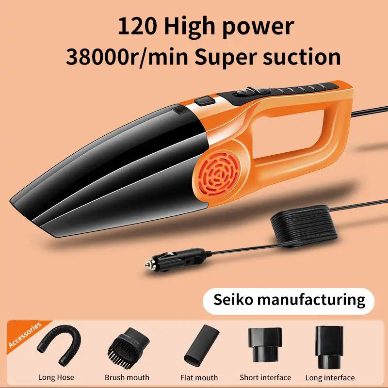 Automotive Multi-function 120W High Power Dry and Wet Dual-use Vacuum Cleaner Portable Mini Wired Car Vacuum Cleaner
