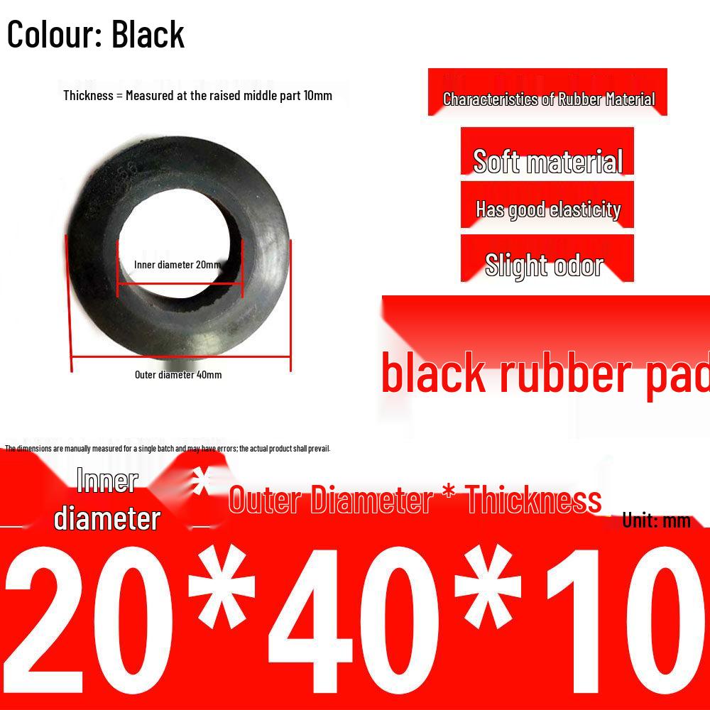 Polyurethane Shock-Absorbing Rubber Cushion with Backrest Pin and Elastic Sleeve