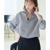 ROPE PICNIC Silk Blend Blue Can Be Used As a Sweater Women's Shirt, (44),
