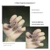 2025 Blackcurrant Cat Eye Nail Gel: Purple Sparkle Three-Color Manicure Set