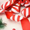 Stripe Red White Ribbon Christmas Decorations Xmas Tree Wrapping Garland DIY Material Gift Wrapping Ribbons Handmade Crafts 5Y