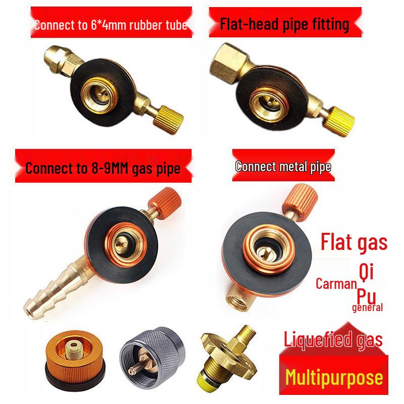 Cassette Stove Accessories: Charging Valve, Line, Gas Adapter, Wire Pipe, High Mountain Tank, Gas Tank