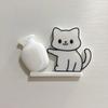 Magnetic Cat Hair Storage Memorial Box Cartoon Cat Pushing Vase Decor  for Home Decoration