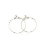 40Pcs Round Beading Hoop Earring Hook Connectors DIY Findings Silver+Golden