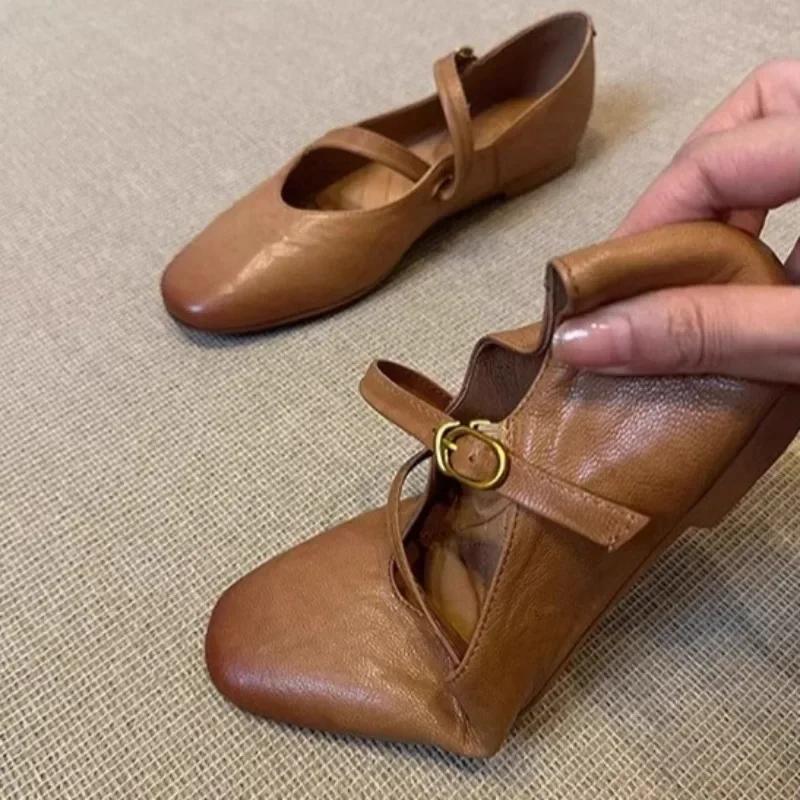 Flats Women's Sandals Mary Jane Shoes Shallow Ballet Casual Loafers Dress Walking Woman Shoes