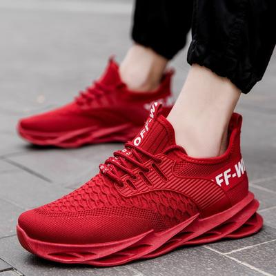 Buty męskie jesień nowy trend mody buty do biegania z dzianiny muchowej młodzieżowe outdoorowe codzienne buty sportowe na stopy