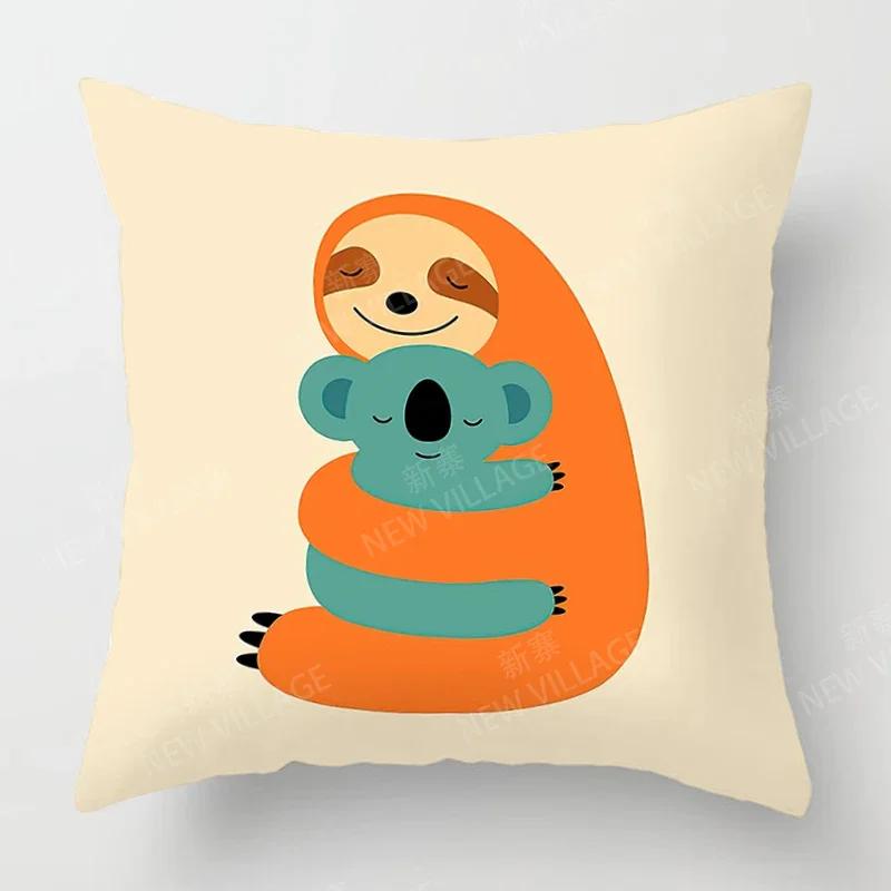 Nordic Home Decor Throw Pillowcase Sofa Cushion Cover Modern Living Room Child Kawaii Cartoon