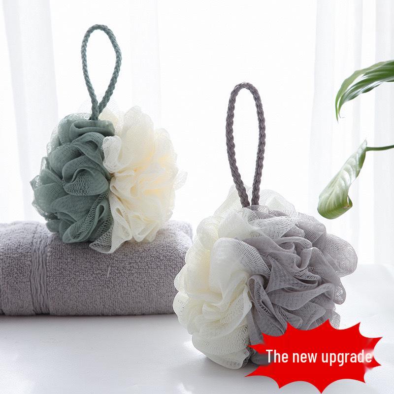 Dual-Color Exfoliating Bath Ball - Fine Mesh for Rich Lather and Versatile Use