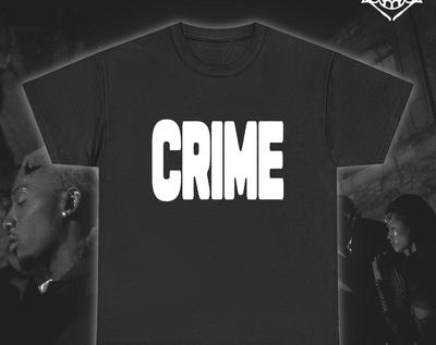 CRIME Tee // Punk, Dark, Grunge, Alternative, Vintage Black, Unisex Graphic T Shirt