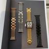 Luxuriöses Edelstahlarmband für Apple Watch 9 8 7 6 SE 5 3 45/44/42/41 mm geflochtenes Metallarmband Correa iWatch Ultra 49 mm 40 38 mm