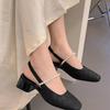 National Style New Chinese Sandals Women'S High Heels Summer Single Shoes Thick Heel Women'S Shoes Women'S With Cheongsam Shoes