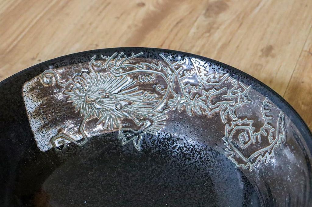 [Amazon.co.jp Exclusive] [Commercial Set] Kurokotobuki Chuka Ramen Bowls with Round Base, Size 6.8cm (3-Pack)