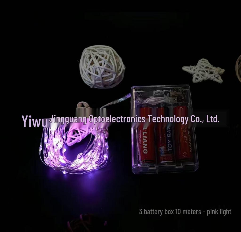 Cross-border LED Copper Wire Fairy Lights: 0.5m, 1m, 2m, 3m, 5m - Bouquet Cake Decoration, Flashing String Lights with Small White Box